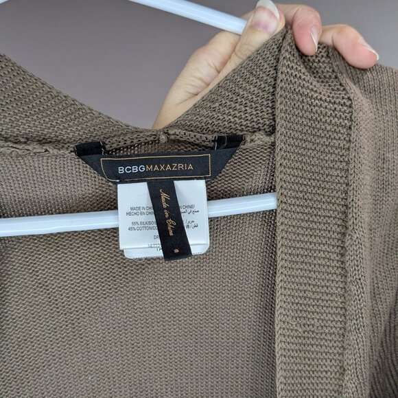 BCBG Max Azria Hanna Cardigan Sweater Beige Tan Size Small - Picture 4 of 4